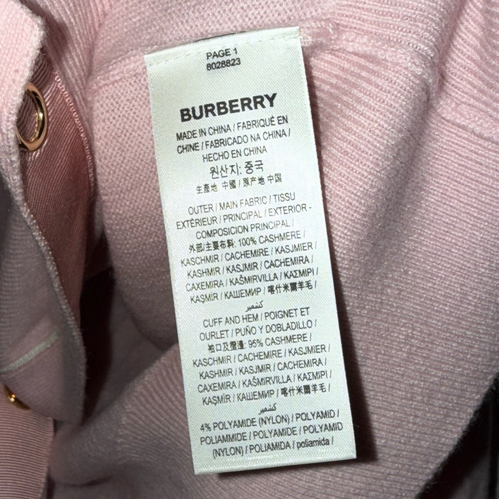 Burberry Pink Women's Sweater Inside Shirt - Picture 2 of 9